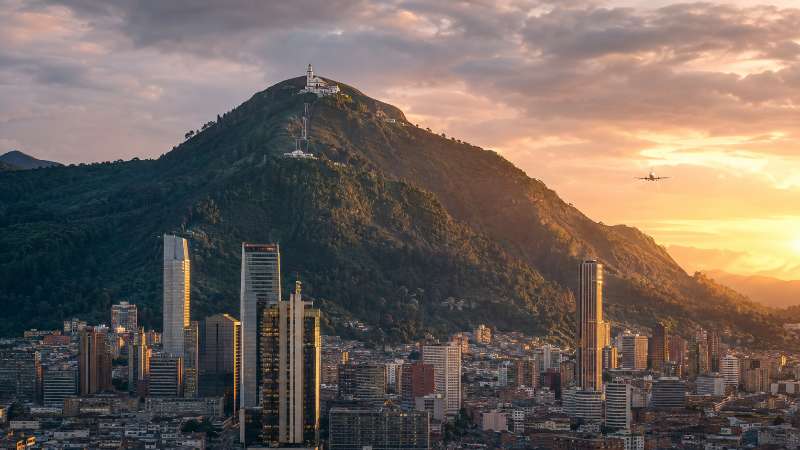 Sunset over Bogotá, Colombia